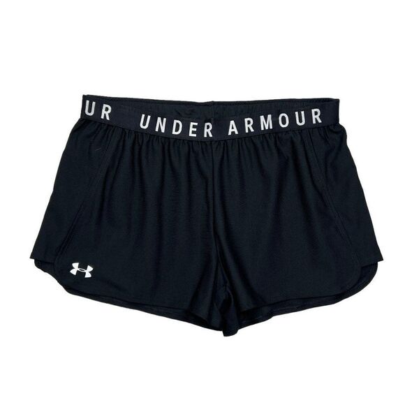 Under Armour Shorts Women's Size XL Black Loose Fit HeatGear Running Athletic - Picture 1 of 6